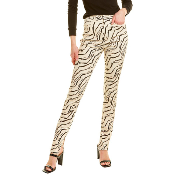 NWT WeWoreWhat Th Icon Piped Stiletto Slit Tiger Skinny Jean Size 30 - Picture 1 of 9